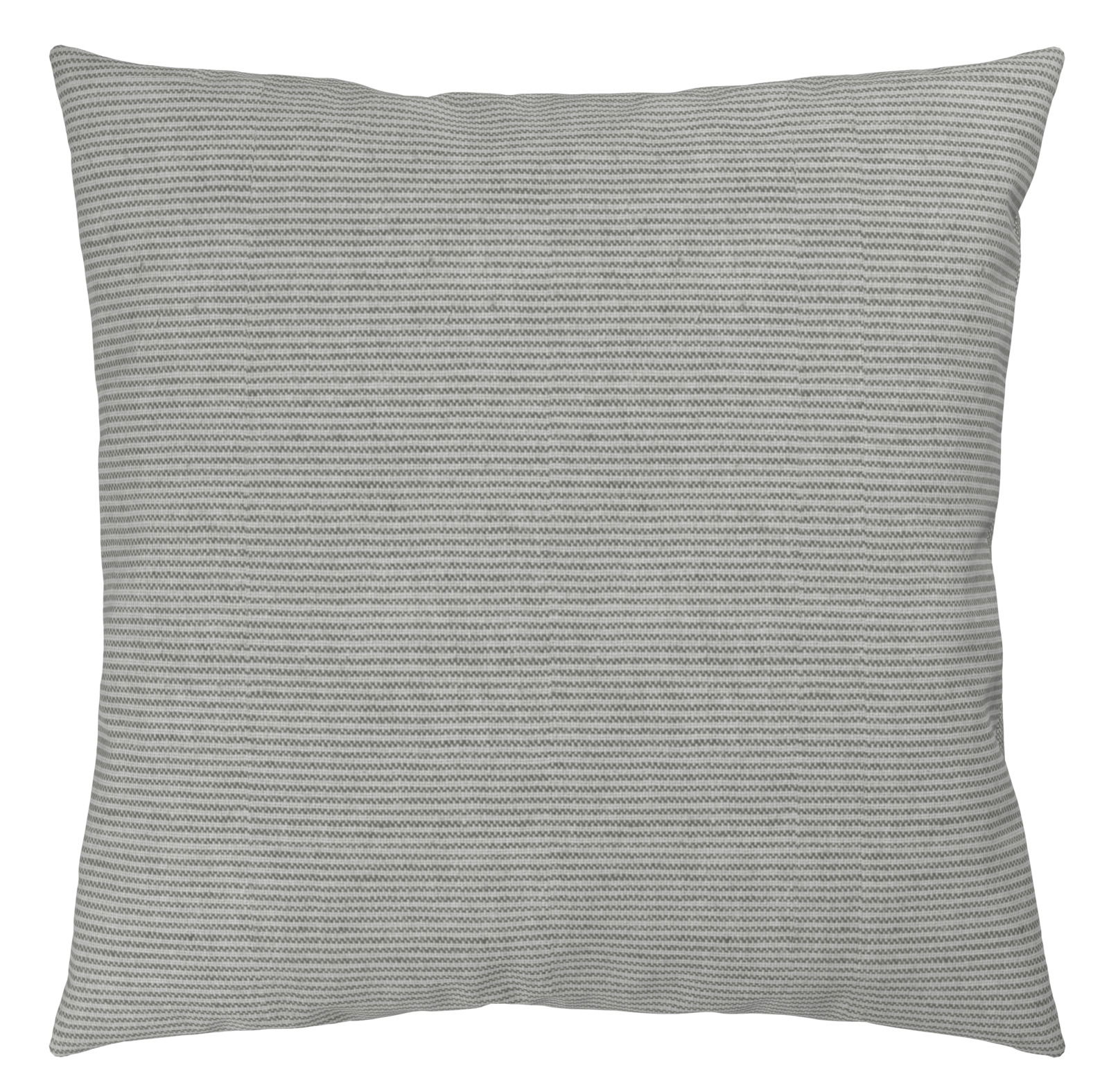 Kissenbezug mit grauem Streifenmuster, Vorderansicht