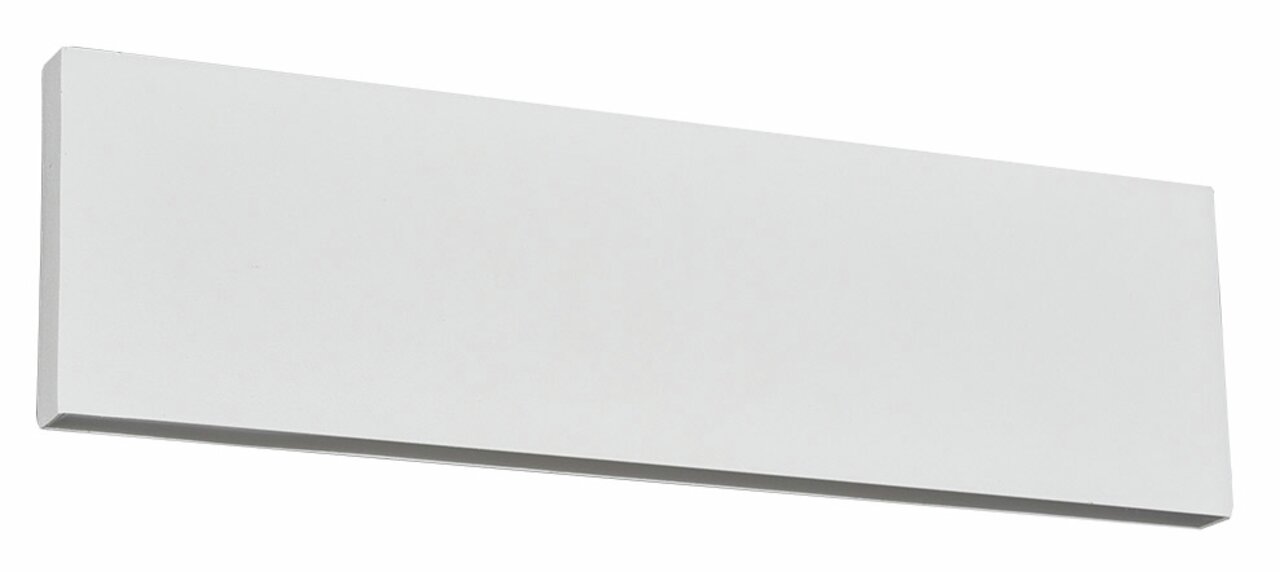 Moderne Wandleuchte Concha in rechteckiger Form, seitliche Perspektive
