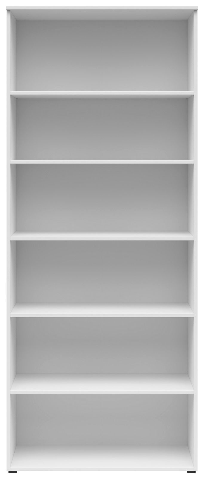 Carryhome Regal MULTISTAURAUM Weißes Regal mit fünf Einlegeböden, frontale Ansicht