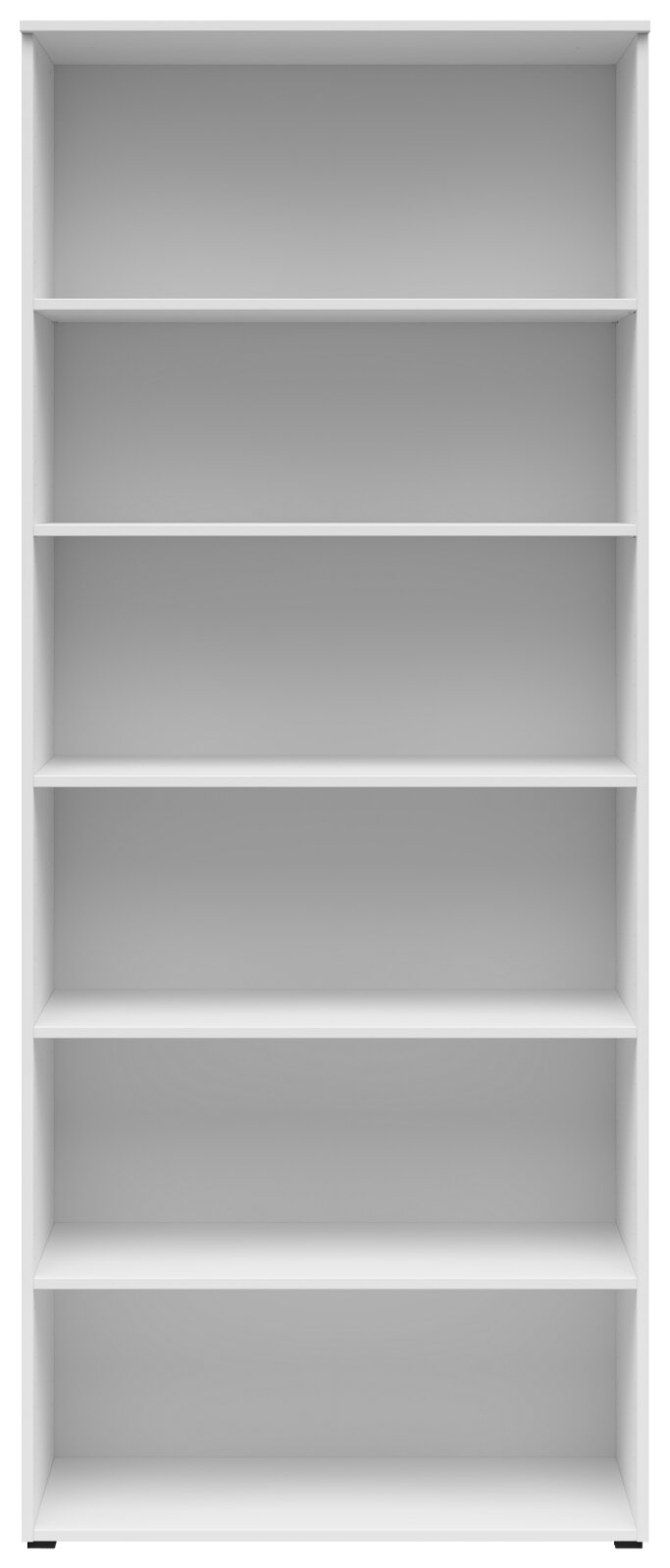 Carryhome Regal MULTISTAURAUM Weißes Regal mit fünf Einlegeböden, frontale Ansicht