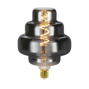 Glühbirne mit spiralförmigem Leuchtfaden, seitliche Perspektive