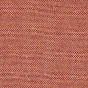 Nahaufnahme eines orangefarbenen Stoffmusters mit feiner Webstruktur, von oben betrachtet.