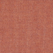 Nahaufnahme eines orangefarbenen Stoffmusters mit feiner Webstruktur, von oben betrachtet.