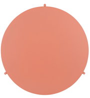 Runder Beistelltisch in Korallenfarbe, Draufsicht