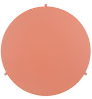 Runder Beistelltisch in Korallenfarbe, Draufsicht