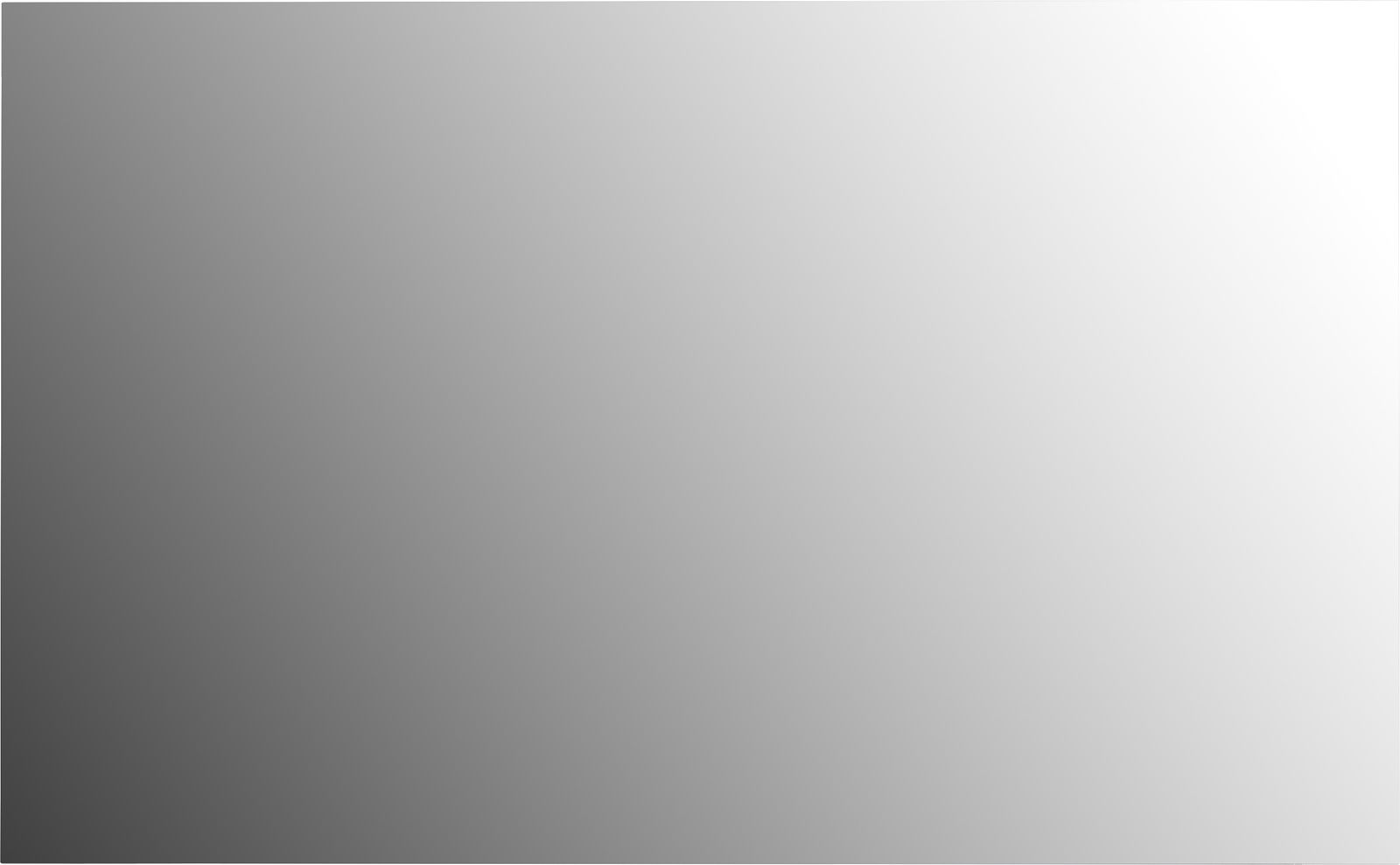 Rechteckiger Spiegel mit glatter Oberfläche, seitliche Perspektive