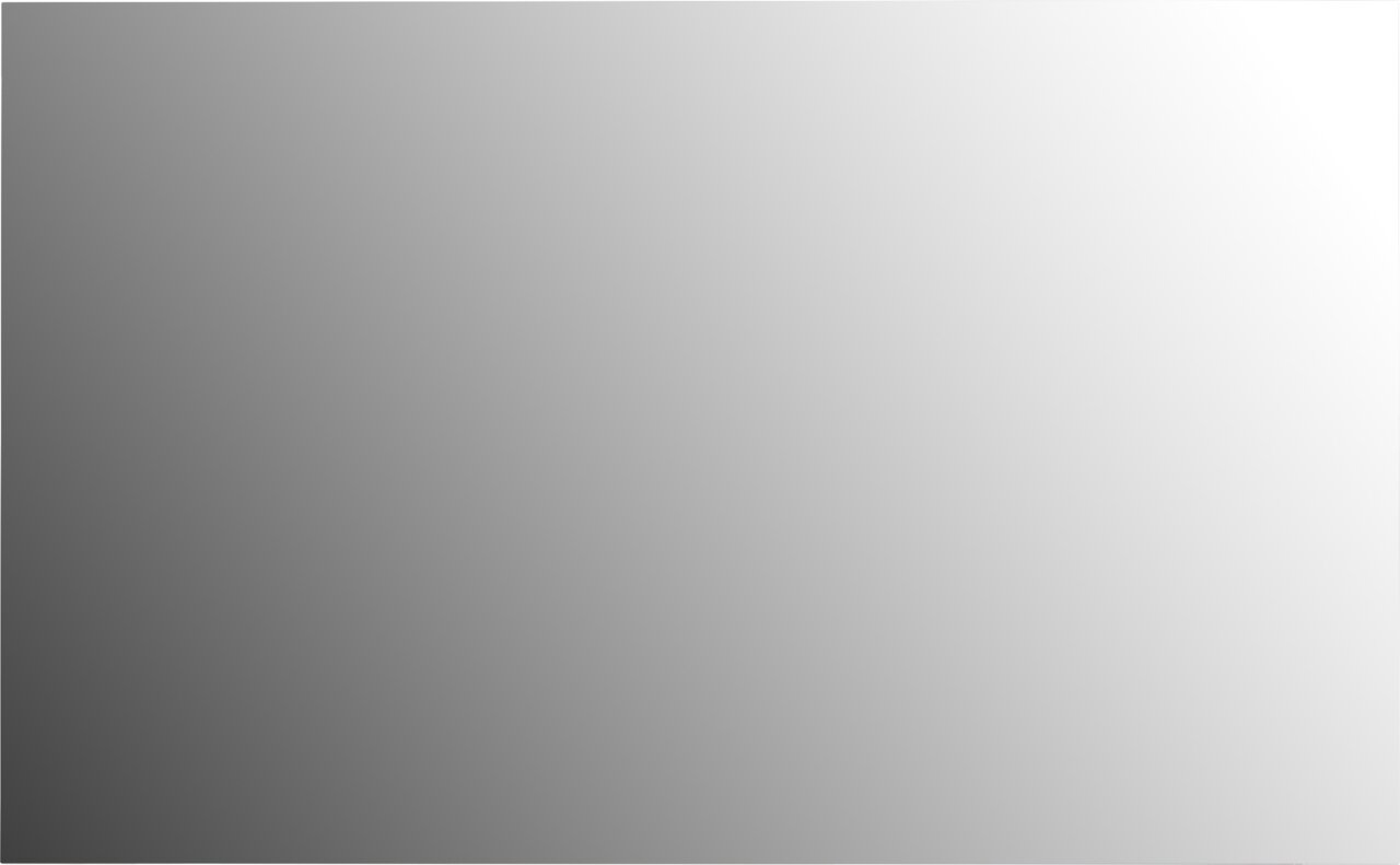 Rechteckiger Spiegel mit glatter Oberfläche, seitliche Perspektive