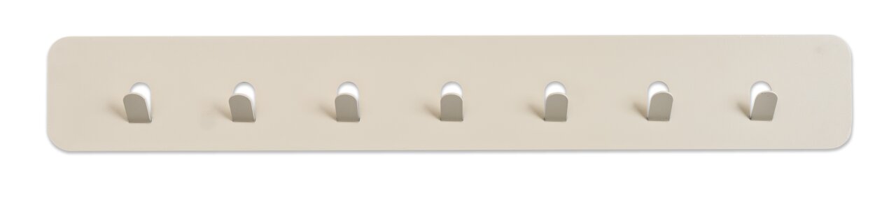 Garderobenleiste mit sechs Haken, frontal betrachtet