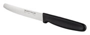Brötchenmesser FineCut 11cm mit schwarzem Griff, seitliche Ansicht