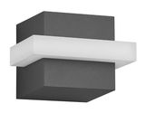 Moderne LED-Außenwandleuchte MITCHELL, 7,5W, in kubischem Design, seitliche Perspektive