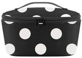 Schwarze Kühltasche mit weißen Punkten, Vorderansicht