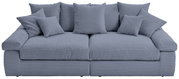 Großes, graues Big-Sofa mit mehreren Kissen, Vorderansicht