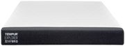Frontale Ansicht einer TEMPUR Explorer 22 Hybrid Matratze mit dunklem Rand und weißer Oberfläche.