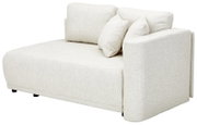 Beige Recamiere Nello mit zwei Kissen, seitliche Perspektive