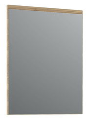 Rechteckiger Wandspiegel mit Holzrahmen, seitliche Perspektive