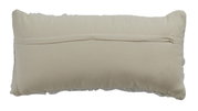 Achterkant van een rechthoekig, crèmekleurig kussen met ritssluiting, kussen HUMADA 60x30 cm van Light&Living.;