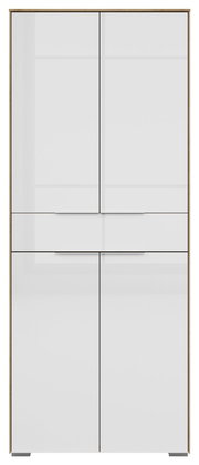 Moderner Aktenschrank mit vier Türen und einer Schublade, Frontalansicht