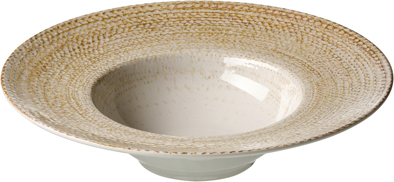Gourmetbord van 28 cm met gestructureerd oppervlak, zijaanzicht