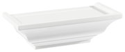 Weißes Wandboard XORA VIOLA, seitliche Perspektive, 25 cm breit.