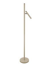 Moderne Akku-Standleuchte STREAK in Beige, seitliche Ansicht