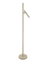 Moderne Akku-Standleuchte STREAK in Beige, seitliche Ansicht