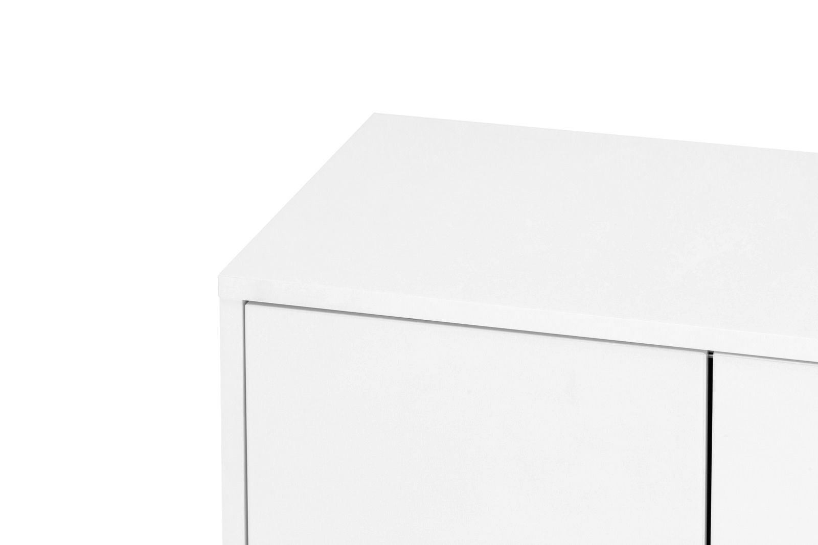 Weißes Sideboard aus der Perspektive von oben links