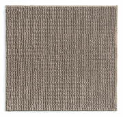 Grauer Badteppich 60x60 cm aus der Vogelperspektive