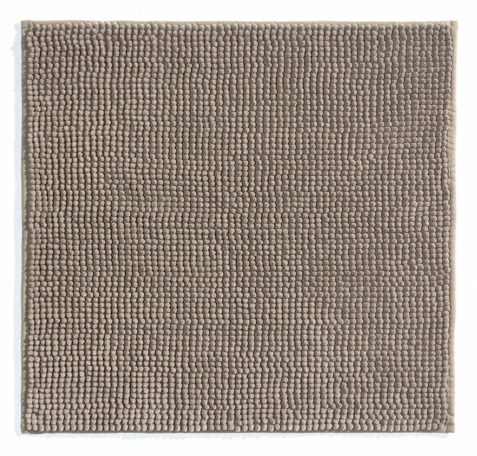 Grauer Badteppich 60x60 cm aus der Vogelperspektive