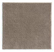 Grauer Badteppich 60x60 cm aus der Vogelperspektive