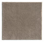 Grauer Badteppich 60x60 cm aus der Vogelperspektive