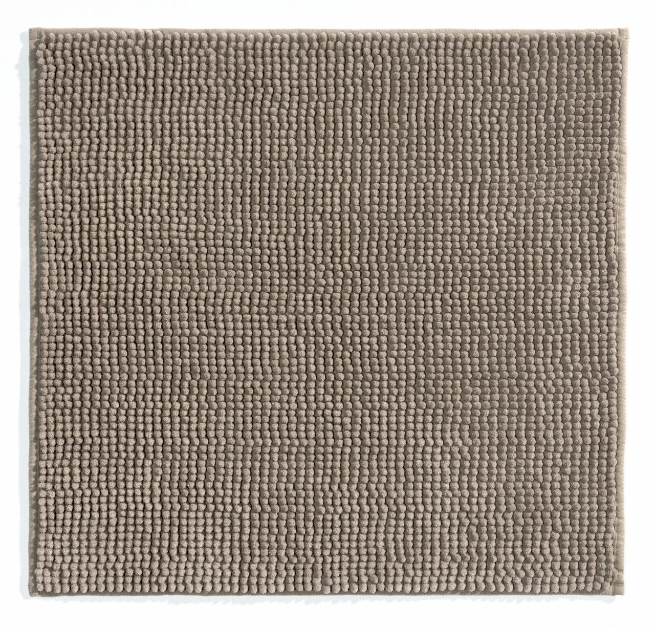 Grauer Badteppich 60x60 cm aus der Vogelperspektive