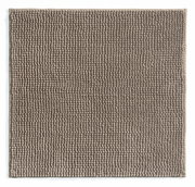 Grauer Badteppich 60x60 cm aus der Vogelperspektive
