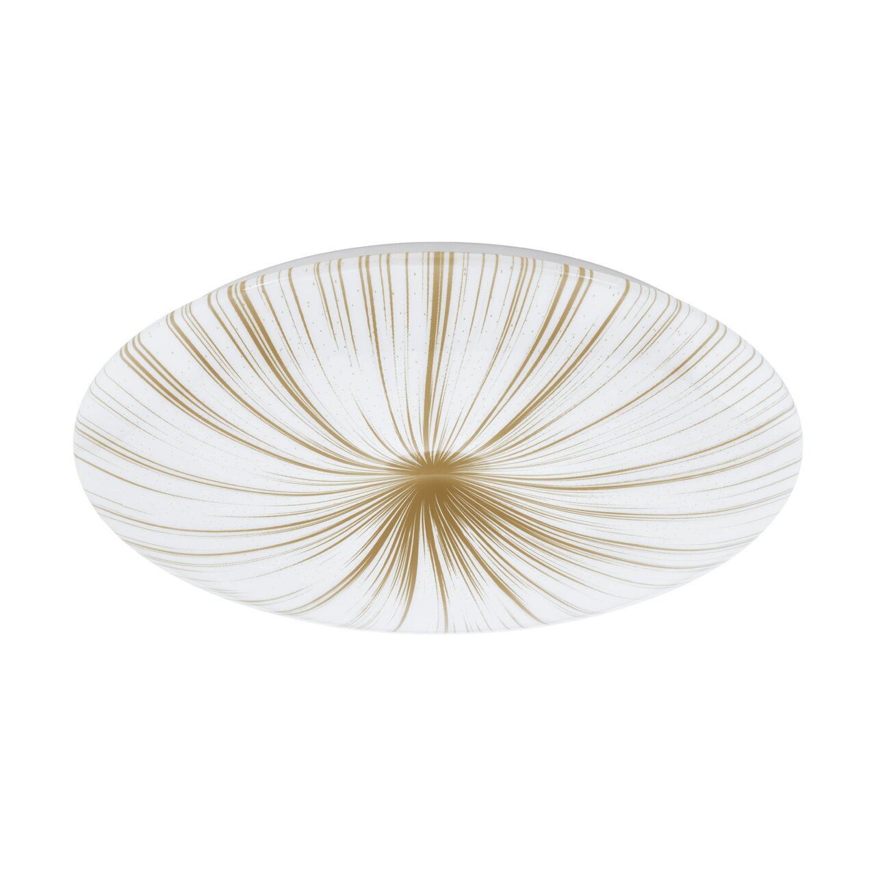LED-plafondlamp NIEVES 1 met een elegant, straalvormig patroon, zijaanzicht