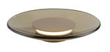 Moderne Tischleuchte PURE Moon in seitlicher Perspektive mit elegantem, flachem Design und sanftem Lichtschein.