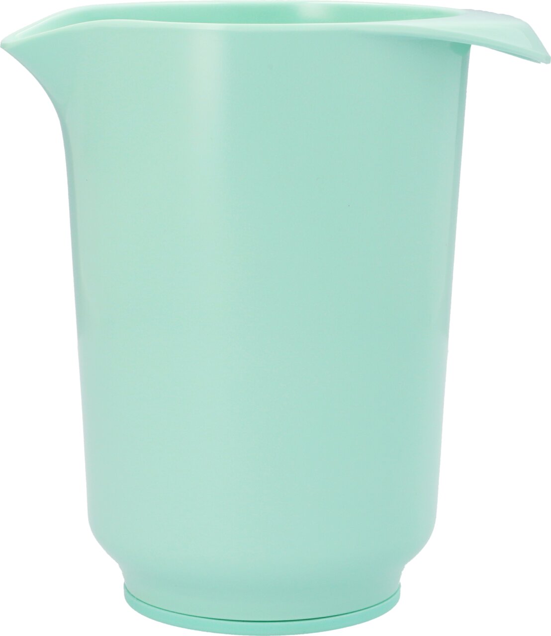 Mintfarbener Rührbecher 1L, seitliche Perspektive