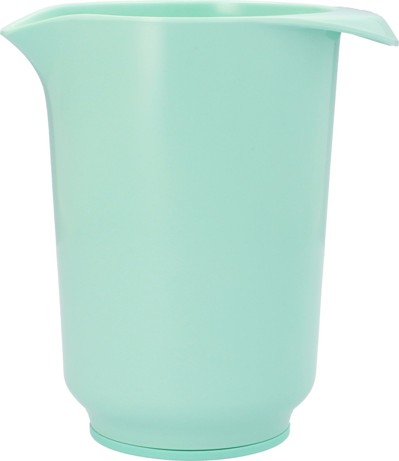 Mintfarbener Rührbecher 1L, seitliche Perspektive