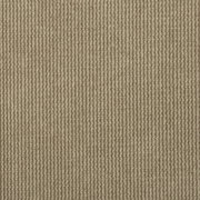 Nahaufnahme eines strukturierten, beige-braunen Stoffes mit vertikalen Linien.