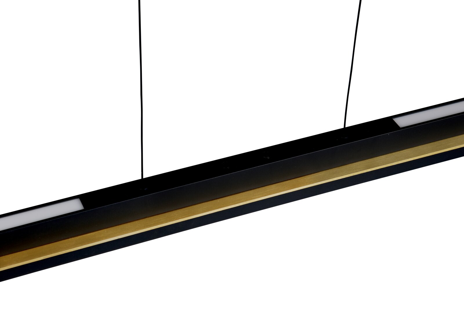 Trio Leuchten LED-hanglamp HÄNGELEUCHTE Moderne LED-hanglamp in zwart en goud, zijaanzicht