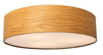 Novel Deckenleuchte Runde Deckenleuchte mit Holzoptik, von unten betrachtet.