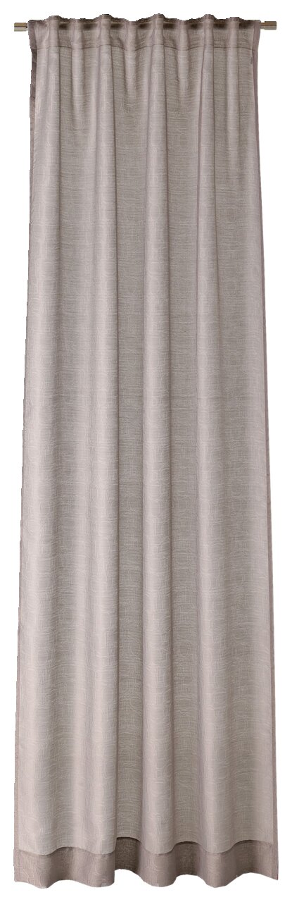 Vorhang in umbra Farbe mit Allover-Muster, frontal fotografiert