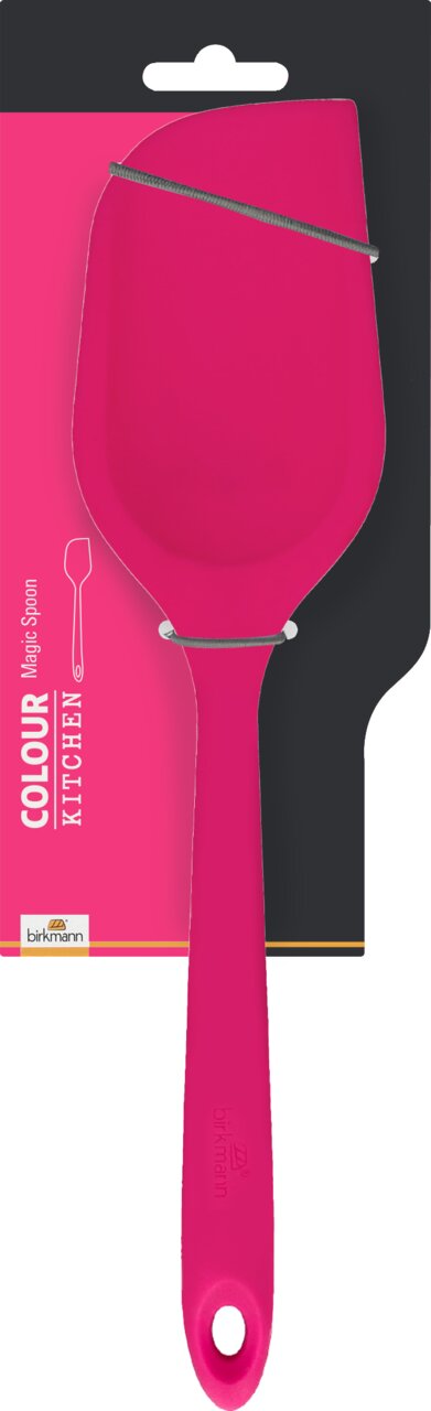 Birkmann Backlöffel COLOUR KITCHEN Pinkfarbener MagicSpoon von Birkmann, Vorderansicht auf Verpackung.