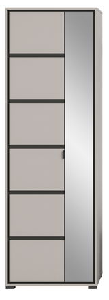 Moderner Garderobenschrank mit Spiegel, Frontalansicht