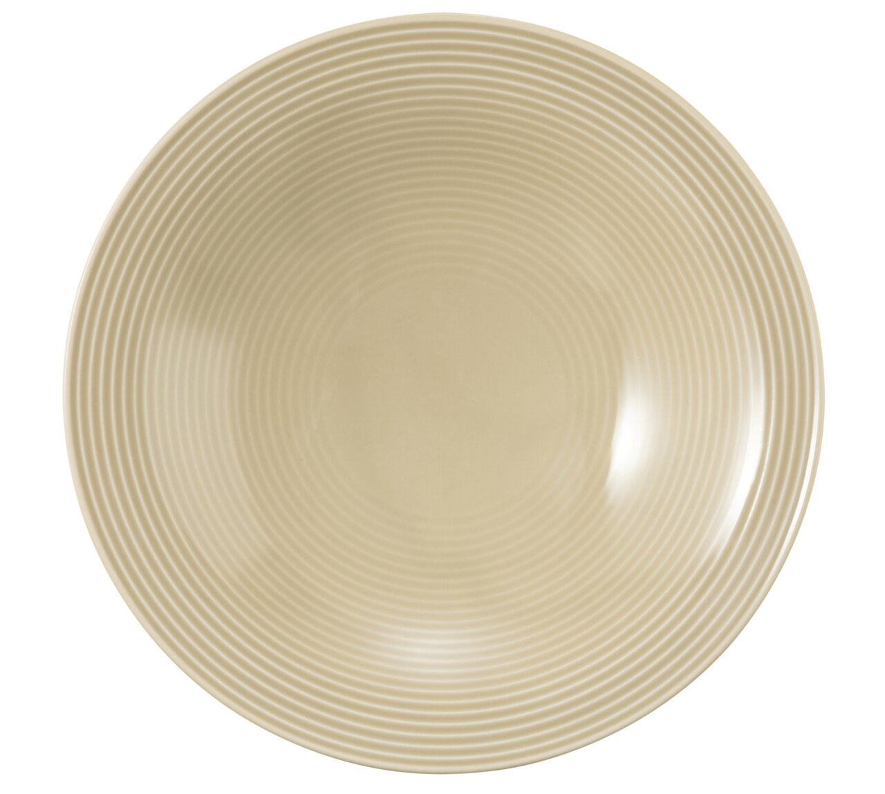 Suppenteller 22,5cm in sandbeige, Ansicht von oben