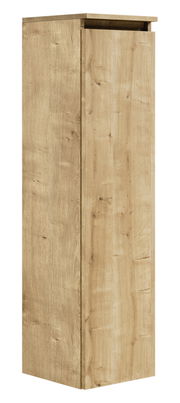 Hochschrank in Holzoptik, seitliche Perspektive