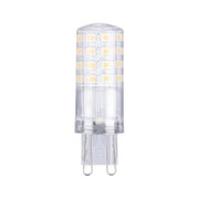 LED Leuchtmittel mit G9-Sockel, frontal abgebildet