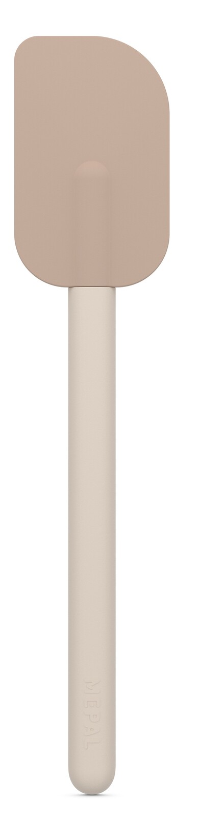 Großer Teigschaber, 267 mm, in neutralen Farben, aus der Vogelperspektive fotografiert.