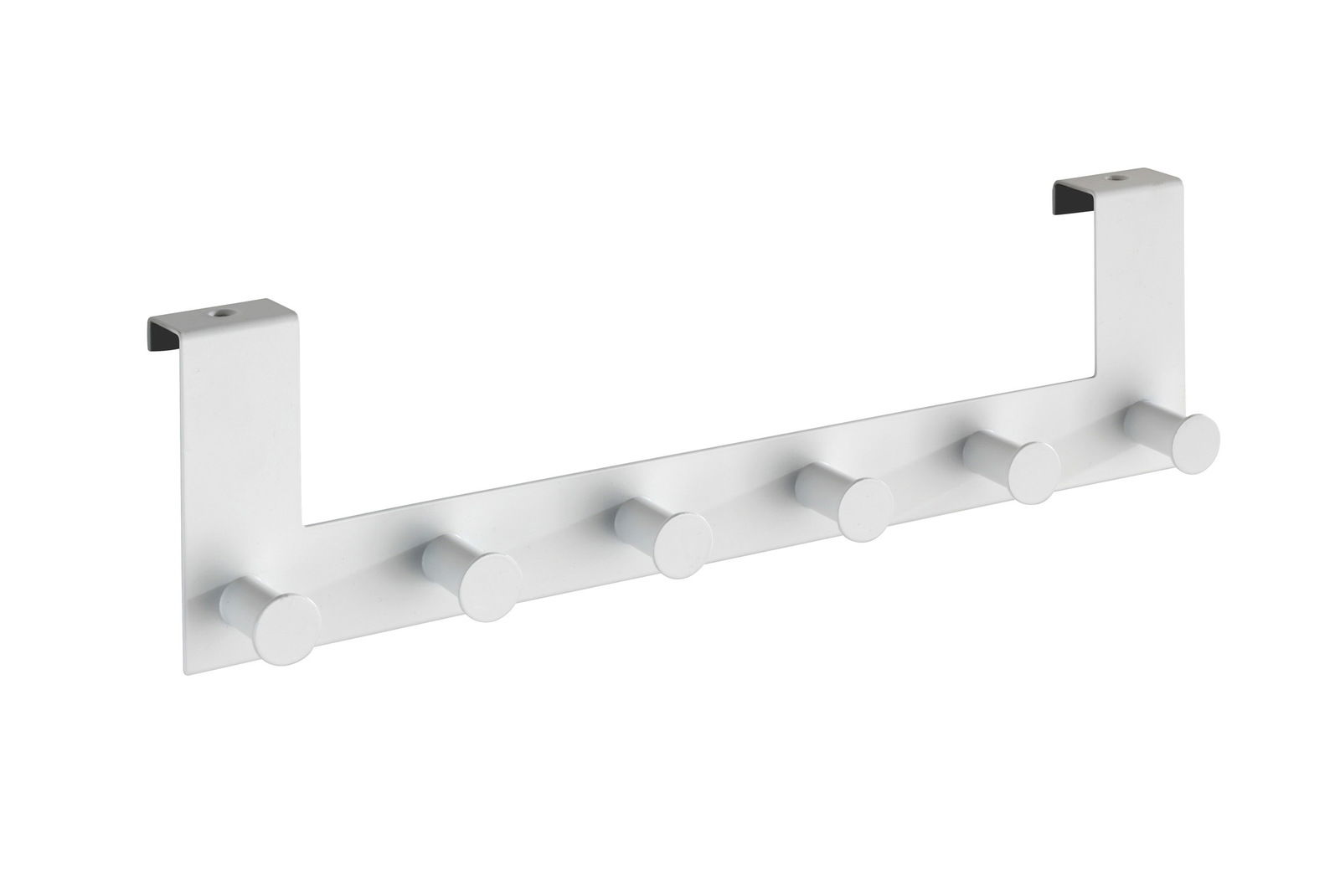 Türgarderobe Celano aus Metall mit fünf Haken, seitliche Perspektive