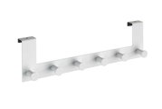 Türgarderobe Celano aus Metall mit fünf Haken, seitliche Perspektive
