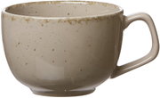 Graue Kaffeetasse Casa mit gesprenkeltem Design, seitliche Perspektive