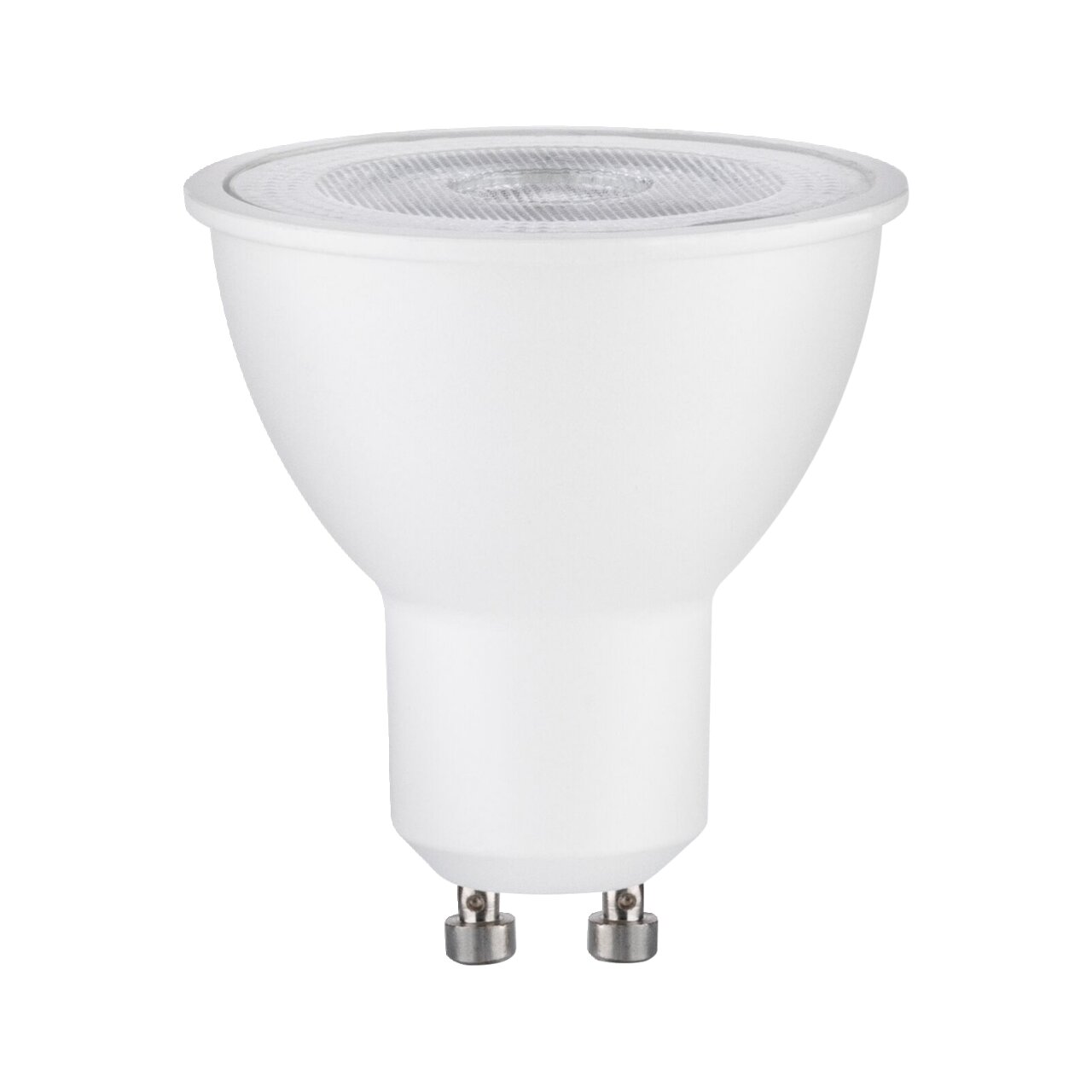 LED Leuchtmittel mit GU10-Sockel, seitliche Perspektive